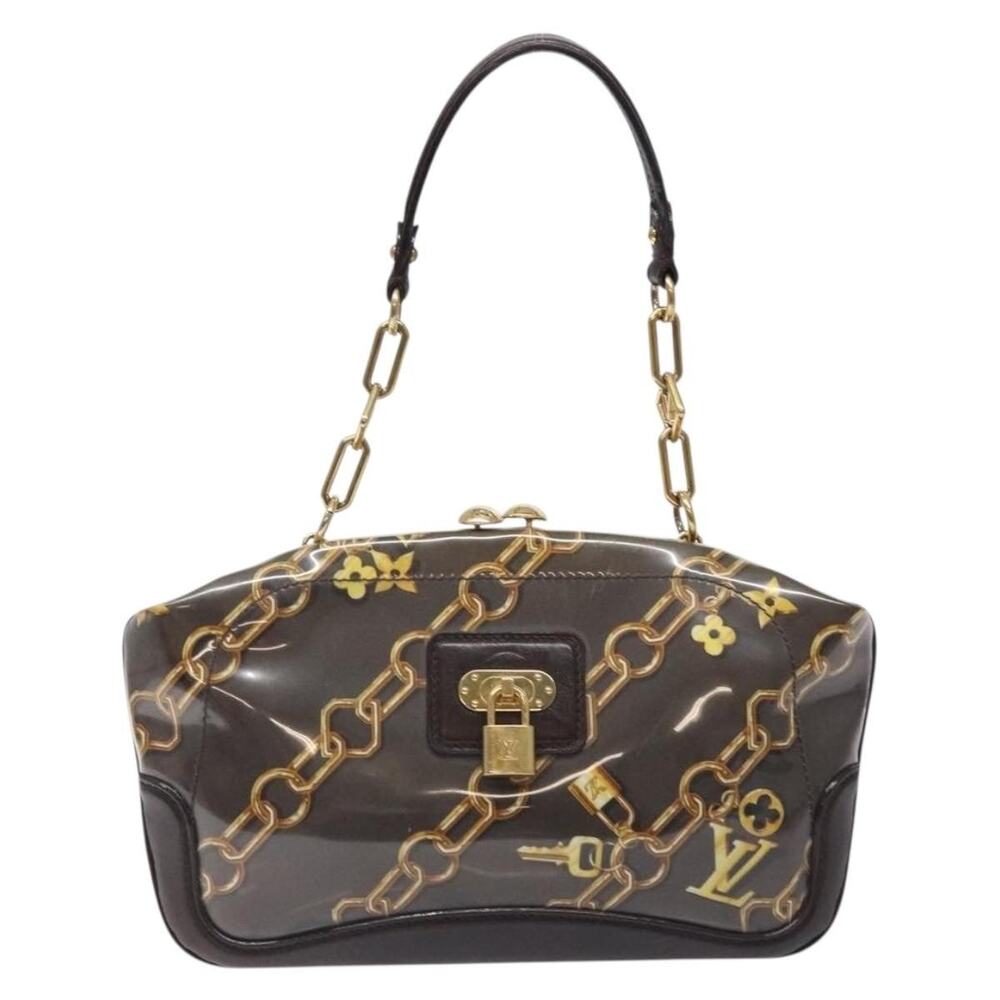 Louis Vuitton Monogram Charm Sac Fermoir Bag Dark Brown